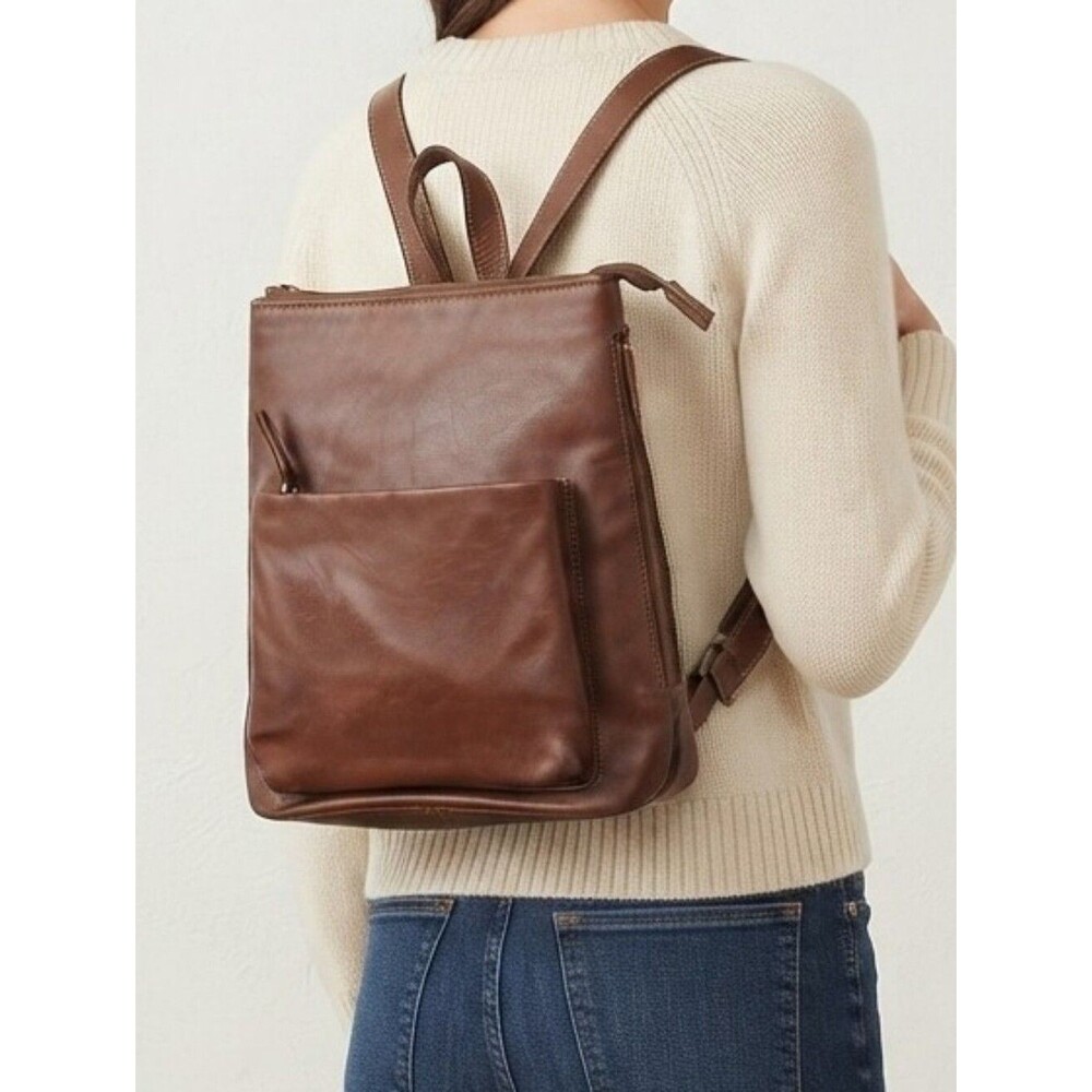 Andar The Addison Mini Leather Backpack Purse Timber Brown Luxury Travel